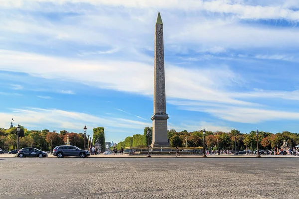 Paris Francja Sierpnia 2019 Plac Concorde Jest Głównym Placem Miasta — Zdjęcie stockowe