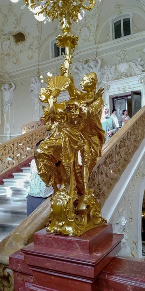 Odessa Ukraine June 2019 Art Lantern Main Staircase Interior Opera — Stock Photo, Image