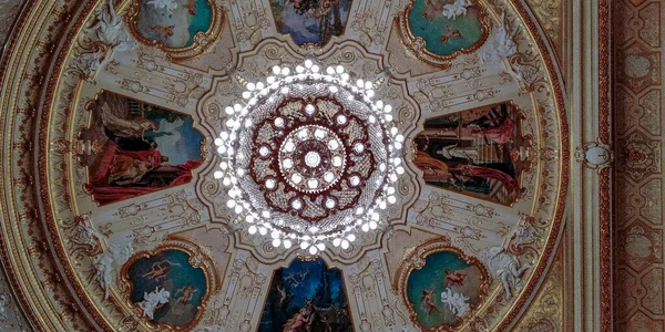 Odessa Ukraine June 2019 Dome Grand Chandelier Auditorium Opera House — Stock Photo, Image