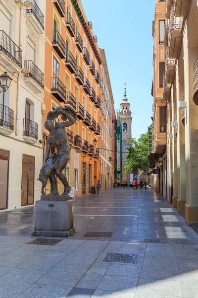 Zaragoza Spanje Mei 2017 Dit Een Monument Voor Een Herder — Stockfoto