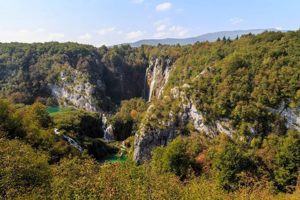 Plitvice Croatia September 2016 Dit Een Panoramisch Uitzicht Vanuit Lucht — Stockfoto