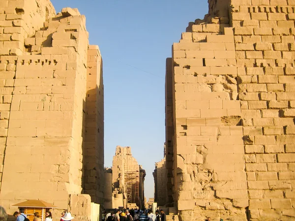 Karnak Templom Fényűző Város Egyiptomi — Stock Fotó