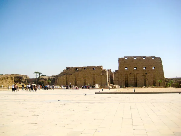 Temple Karnak Dans Ville Luxe Egypte — Photo