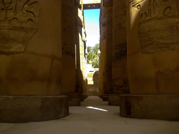 Temple Karnak Dans Ville Luxe Egypte — Photo