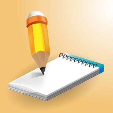 Kağıt not defteri beyaz vektör