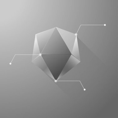 Çokgen bilgi grafik Abstact renk vektör