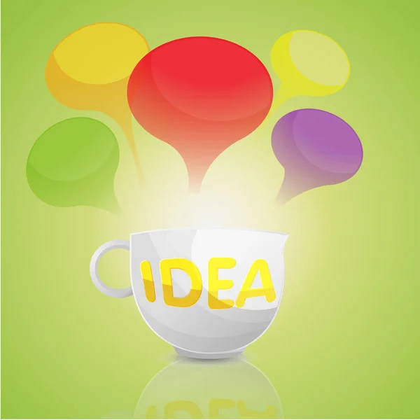 Idee Business Cup Cartoon-Vektor — Stockvektor