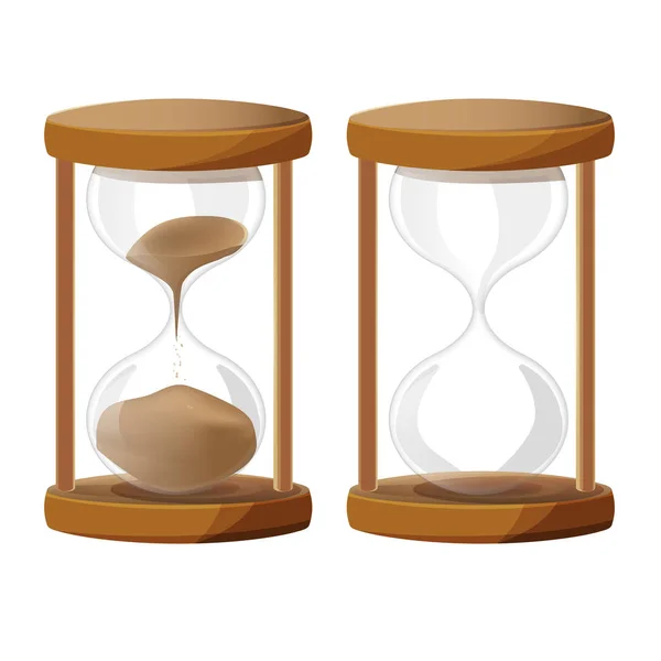 Wektor zegar czasu szkło Sand — Wektor stockowy