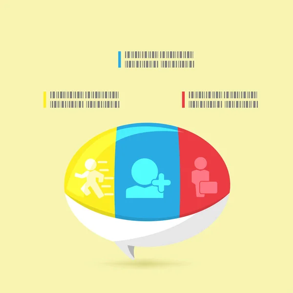 Bubble informacji graficznych nowoczesny szablon wektor — Wektor stockowy