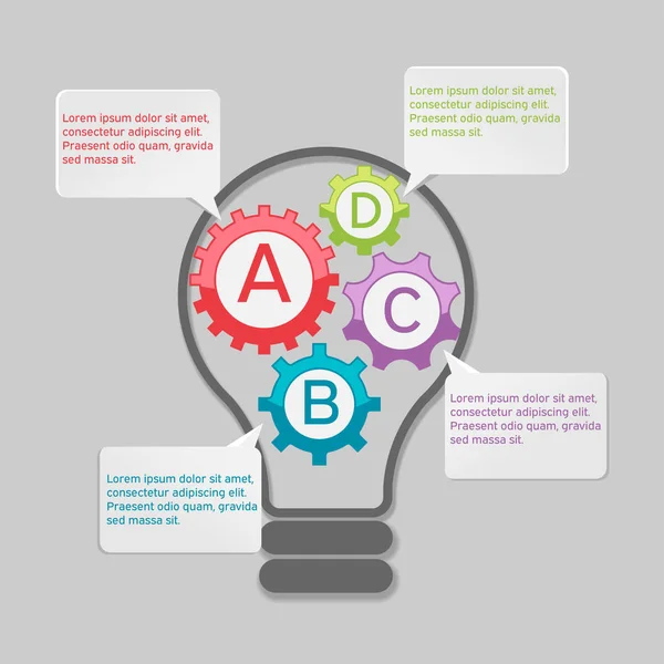 Modèle graphique d'information d'idée de lampe de vitesse vectoriel — Image vectorielle