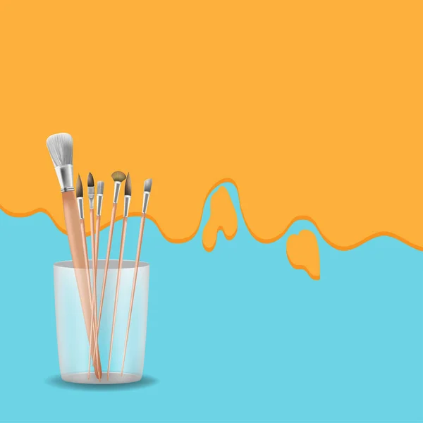 Art Painting Brush Design Background Vector — Stock Vector