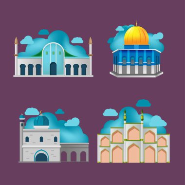 Müslüman bina kültür mimari tasarlamak vektör