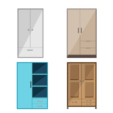 Vektör dolap tasarım ayrı tut moduyla koleksiyonu ayarla