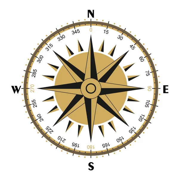 Wind rose compass vector symbol — Stock Vector