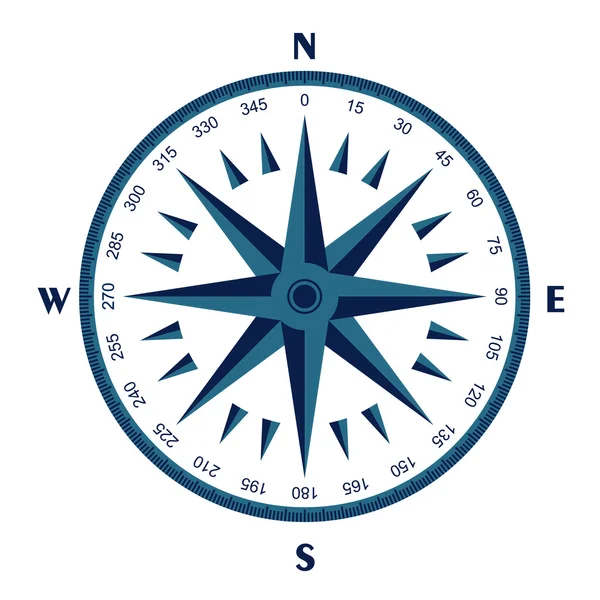 Wind rose compass vector symbol — Stock Vector