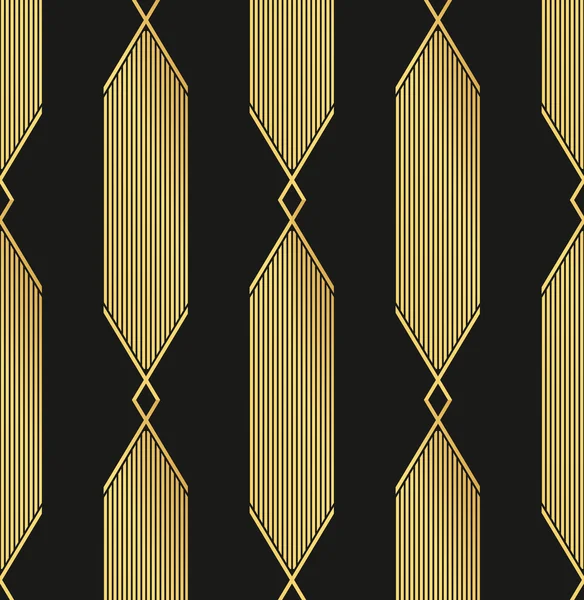 Art Deco seamless vintage wallpaper pattern. Geometric decorativ — Stock Vector
