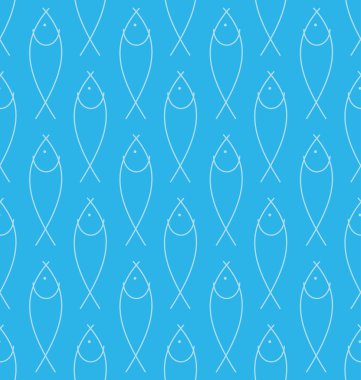 Mavi arka plan üzerinde balık seamless modeli