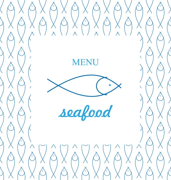 Deniz ürünleri menü tasarımı. Kurumsal kimlik. Belge şablonu