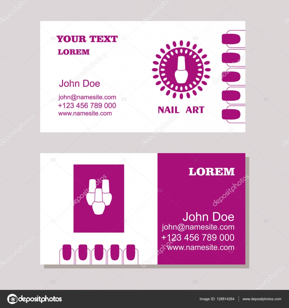 Pin on Customized Nail Salon Business cards