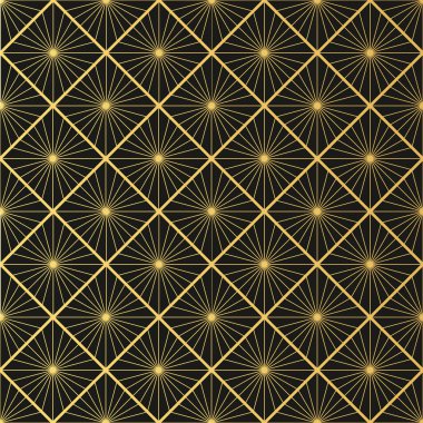Art Deco sorunsuz duvar kağıdı deseni. Geometrik decorativ