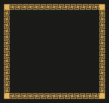 Yunanistan tarzı dekorasyon öğeleri Dikişsiz desen kenarlık. Ve