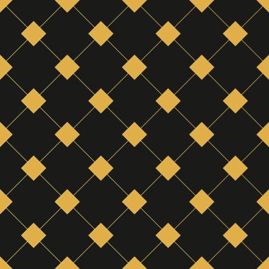 Soyut geometrik seamless modeli. Siyah ve altın pıtırtı stil