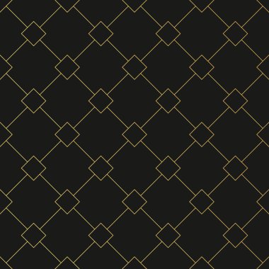 Soyut geometrik seamless modeli. Siyah ve altın pıtırtı stil