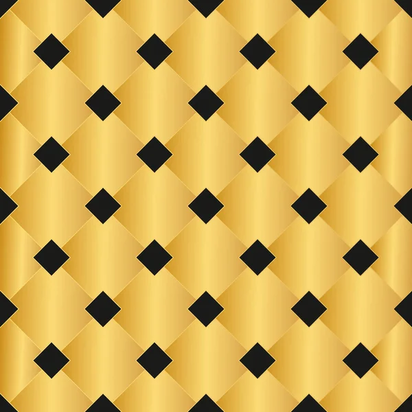 Abstrakte geometrische nahtlose Muster. Muster in schwarz und gold — Stockvektor
