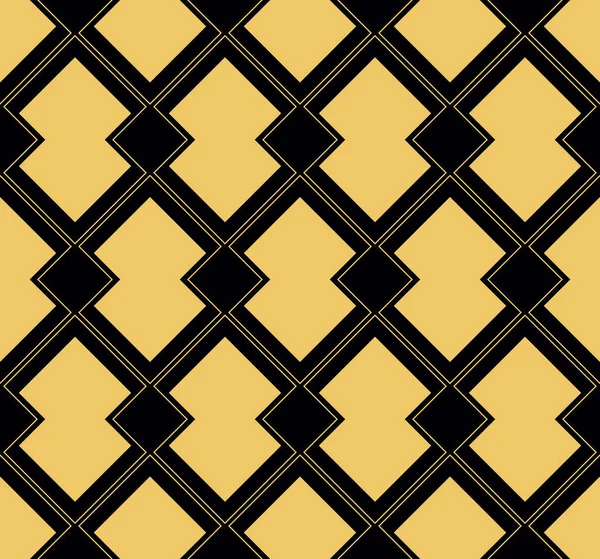 アールデコのシームレスなビンテージ壁紙パターン。幾何学的な真空蒸着 — ストックベクタ
