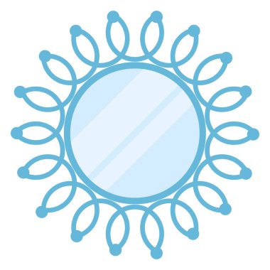 Ayna simge vektör çizim için web ve hareket eden