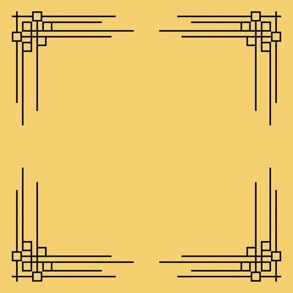 Векторная геометрическая рамка в рамке ар-деко для декоративного дизайна , — стоковый вектор