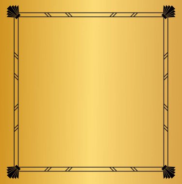 Vektör Art deco çerçeve için dekoratif geometrik çerçevede, 