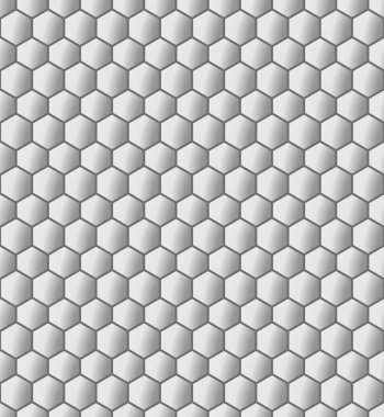Tessalated altıgenler gri tonlamalı kesintisiz, resimli parçasına, 