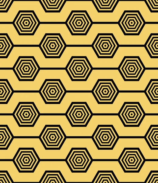 Fond géométrique abstrait. Maille hexagonale avec cellule intégrée — Image vectorielle