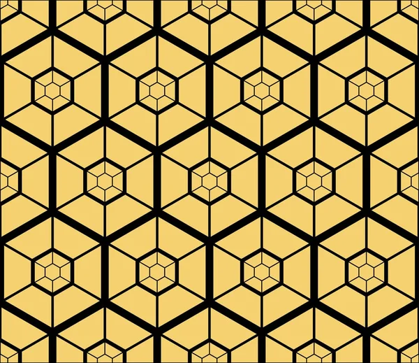 Abstrakter geometrischer Hintergrund. Sechseckiges Netz mit eingebetteter Zelle — Stockvektor