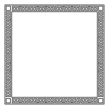 Yunanistan tarzı dekorasyon öğeleri kenarlık. Vektör toplama