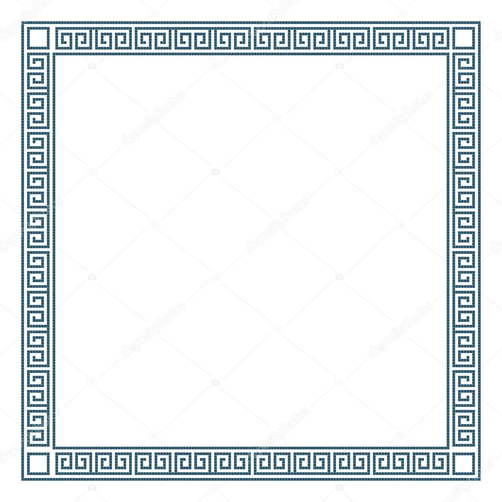 Border decoration elements  in Greece style. Vector collection