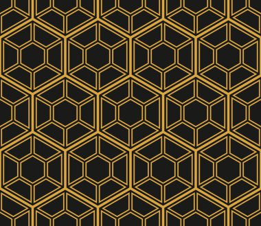 Geometrik arka plan. Altıgen mesh katıştırılmış hücreleri ile. Vektör sorunsuz çizim. Ritmik yinelenen desen. Modern tarz geometrik şablonları için. Ayarla