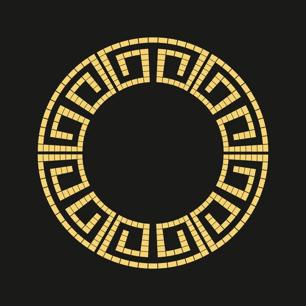 Modello di cornice decorativa decorativa in stile greco isolato. Greco — Vettoriale Stock