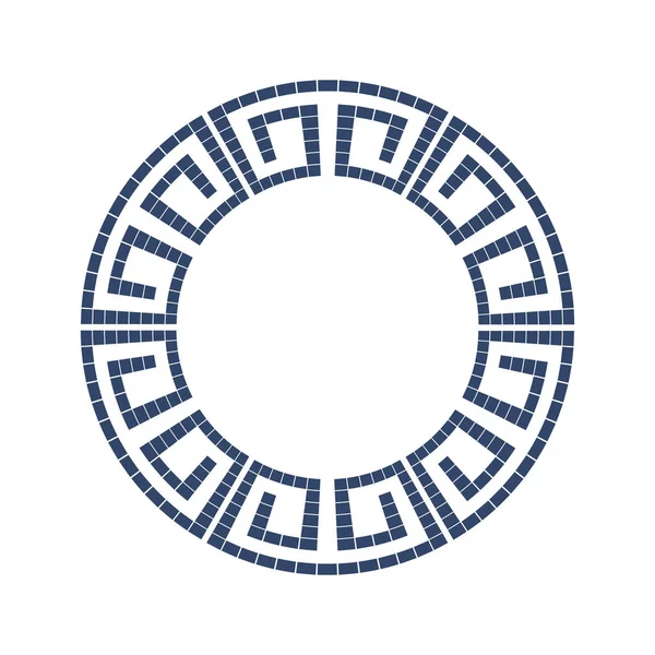 Modello di cornice decorativa decorativa in stile greco isolato. Greco — Vettoriale Stock