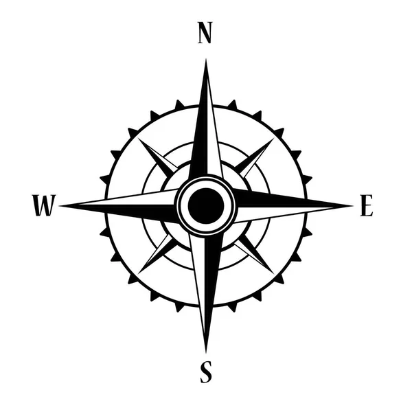 Vindros kompass vektor symbol.Compass ikonen designelement — Stock vektor