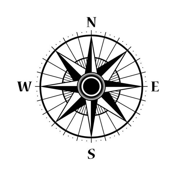 Wind rose compass  vector symbol.Compass Icon  design element — Stock Vector