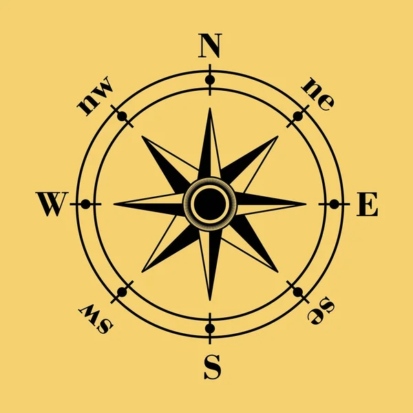 Wind rose compass  vector symbol.Compass Icon  design element — Stock Vector