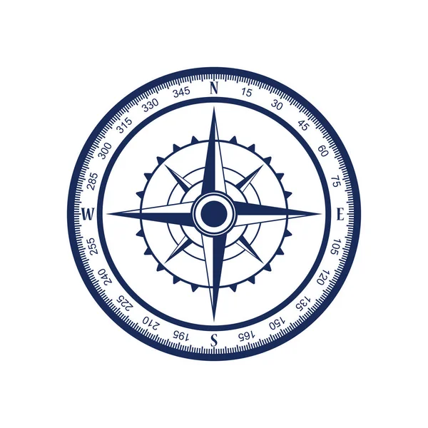 Róża Wiatrów symbol.Compass kompasu wektor ikona element projektu — Wektor stockowy
