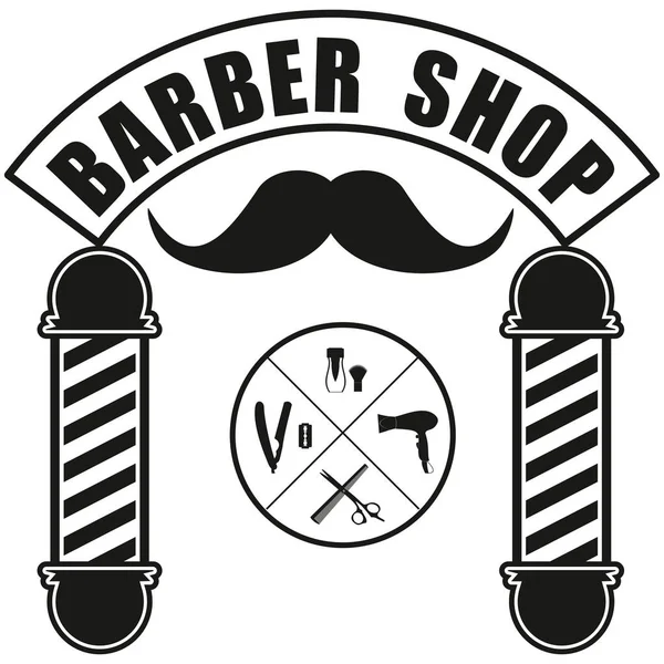Peluquería peluquería plantilla de diseño — Vector de stock