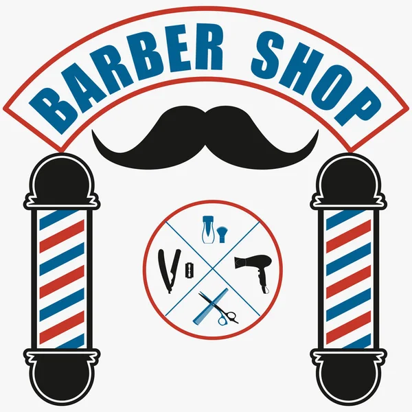 Hair salon barber shop tervezősablon — Stock Vector