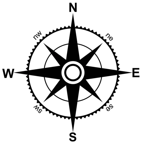 Compass wind rose vector design element — Stock Vector