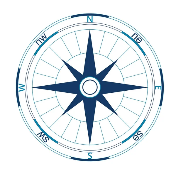 Compass wind rose vector design element — Stock Vector