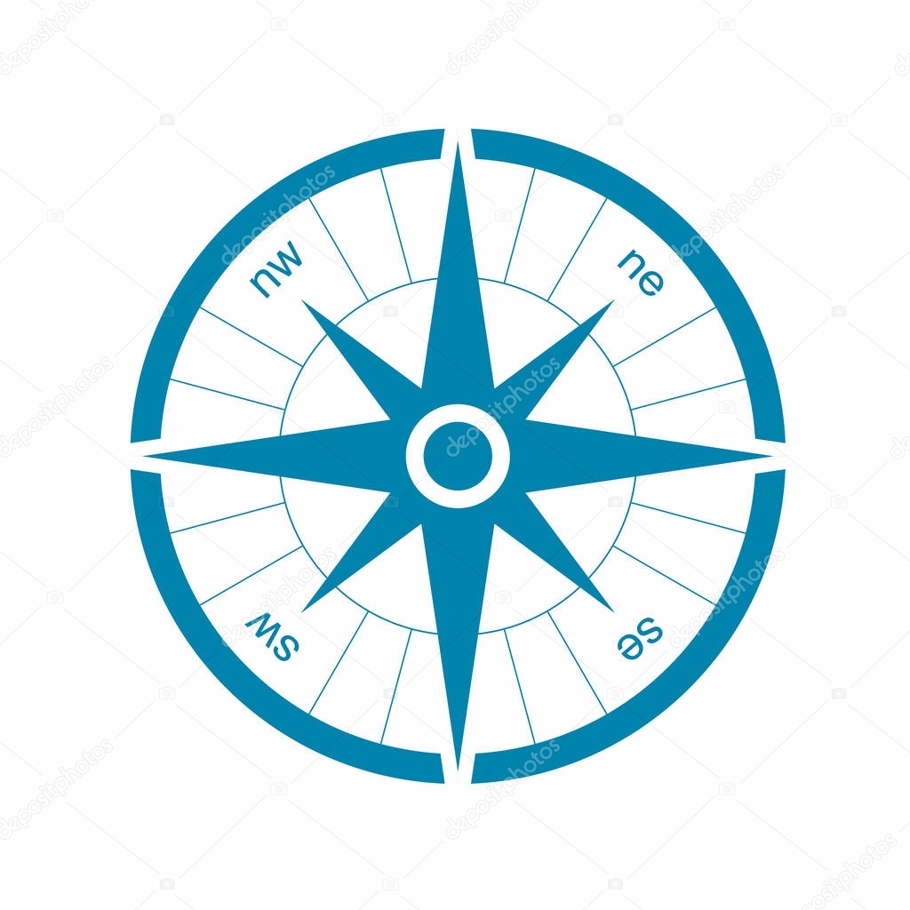 Compass wind rose vector design element