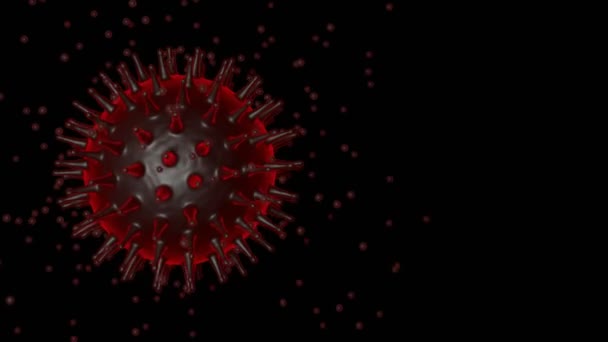 Abstract Coronavirus Covid Virusinfectie — Stockvideo